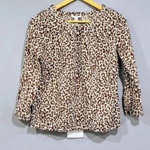 J. Crew Tessa Leopard Print Blouse
